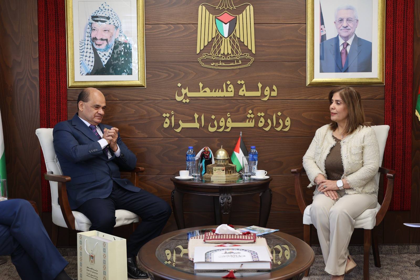 وزيرة شؤون المرأة وسفير نيكاراغوا يبحثان سبل دعم وتمكين المرأة الفلسطينية